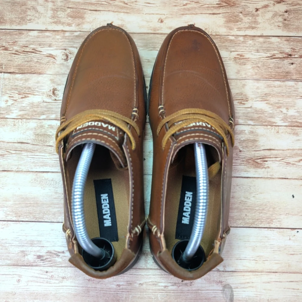Steve Madden Wiley Dress Boots Brown Lace Up High Mid Top Men's Size 8